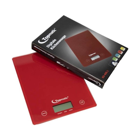 Balance de Cuisine TOPMATIC - Rouge (KS-400)