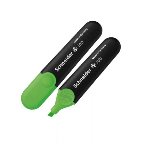 Pack De 10 Surligneurs SCHNEIDER Job à encre fluorescente -vert (150G)