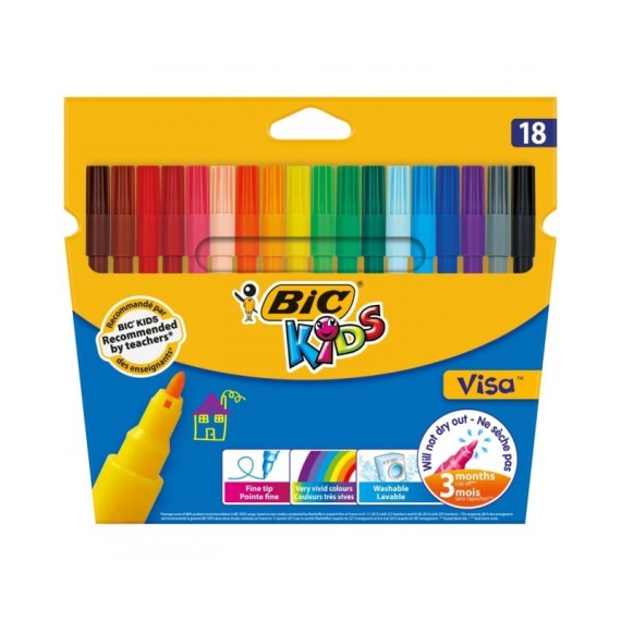 Feutres Coloriage Bic Kids Visa 18 (3270220002765)