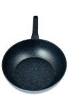 Poêle à Wok KORKMAZ Ornella - 24x6,5 cm - Noir (A1118)