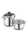 Set Korkmaz ALİA Pressure Cooker Cocotte + Casserole - Inox (A171)