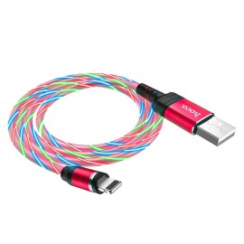 Câble HOCO U90 Magnétique avec LED Iphone - Rouge (U90-IRD)