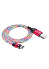 Câble HOCO U90 Magnétique avec LED pour Iphone - Rouge (U90-IRD)