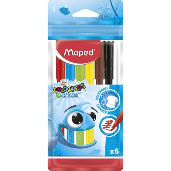 Feutre MAPED 6 Couleurs Ocean (845723)