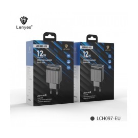 Chargeur LENYES Type C 2.4A 12W 2xUSB (LCH097-EU-Type-C)