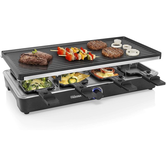 Appareil à Raclette TRISTAR - Réversible 4en1 - 1400 Watts - Noir (RA-2724)