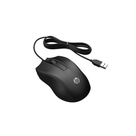 Souris Optique HP 100 USB Filaire - Noir (6VY96AA)