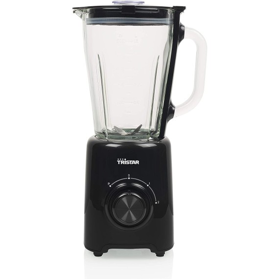 Blender TRISTAR 1,5 Litres - 4 Lames 500 Watts - Bol en Verre - Noir (BL-4477)