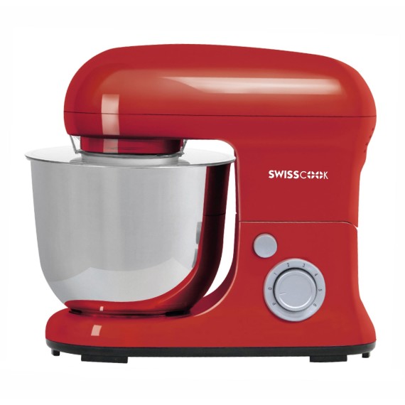 Robot Pétrin SWISSCOOK - Multifonctions 1300 Watts - Rouge (RP-8012)