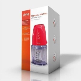 Hachoir électrique LIVOO Multifonction 0,5 L - 260Watt Rouge (DOP207R)