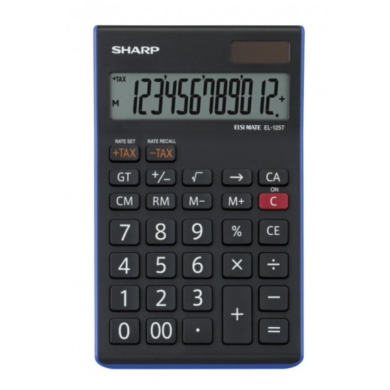 Calculatrice Sharp EL-125T Bleu (EL-125T)