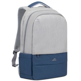 Sac à Dos RIVACASE Pour PC Portable 17.3" - Gris & Bleu (7567) - (R-7567-GRIS-BLEU)