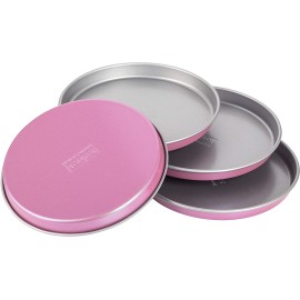 Set de 4 Moules à Gâteau ZENKER Ø18 x 1,8 Cm - Rose (7470)