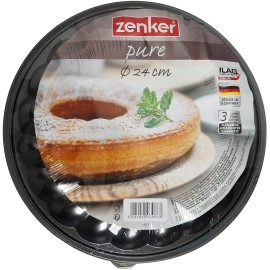 Moule à Gâteau ZENKER 24 Cm Pure - 2 Fonds - Noir (3966)