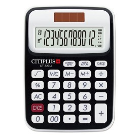 Calculatrice De Bureau OSALO 12 Chiffres - Noir (CT-720LI-N)