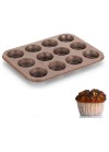 Moule à Muffins KORKMAZ - 12 Pièces - GRANIT (A652)