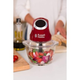 Mini Hachoir RUSSELL HOBBS - 200 Watts - 1 Litre - Rouge (24660-56)