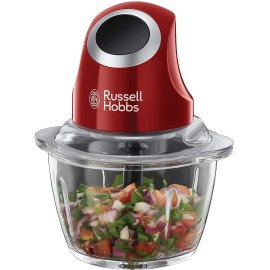 Mini Hachoir RUSSELL HOBBS - 200 Watts - 1 Litre - Rouge (24660-56)