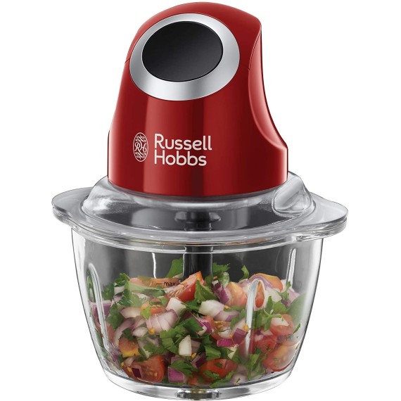 Mini Hachoir RUSSEL HOBBS - 200 Watts - 1 Litre - Rouge (24660-56)