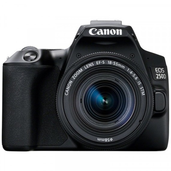 Appareil photo Reflex Canon EOS 250D 4K + EF 18-55mm IS STM - Noir prix tunisie