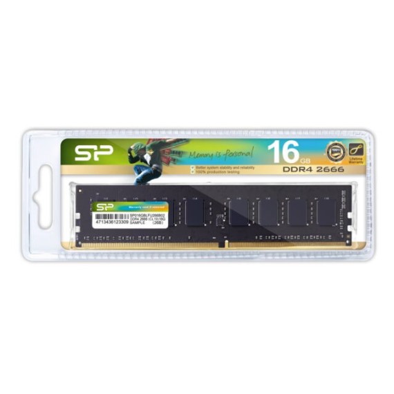 Barette Mémoire Silicon Power pour Pc de bureau DDR4 2666 MHz / 16 Go - (SP016GBLFU266B02)