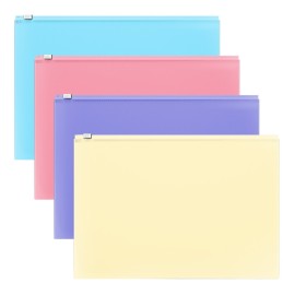 Pochette zippée ErichKrause® Fizzy Pastel, А4, couleurs assorties (12 pièces par sachet) - (4630074625623)