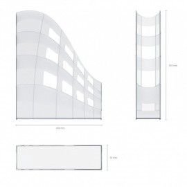 Porte-Papier ErichKrause® S-Wing, Classic, 75mm, transparent (4607048506622)