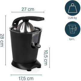 Presse Agrumes PRINCESS 160 Watt - 0.4 Litres - Noir (201853)