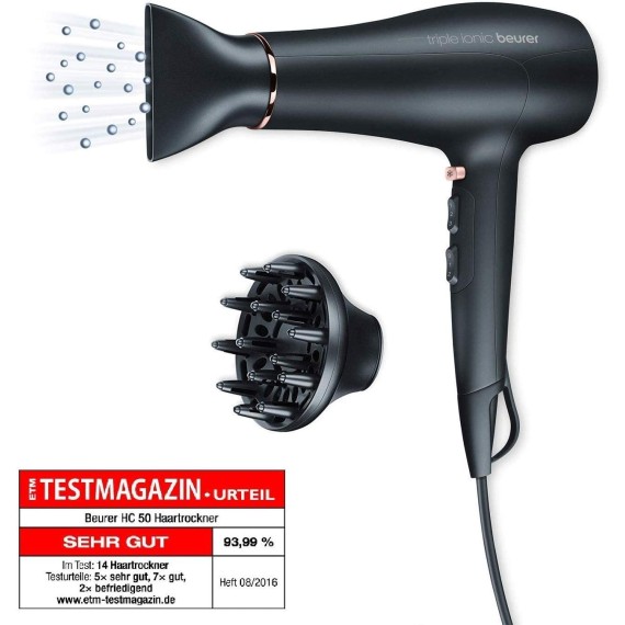 Sèche Cheveux BEURER 2200 Watt - Noir (HC50)