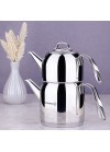 Ensemble de Théière KORKMAZ Steama - 1,6 Litres - Inox (A191) Ensemble de Théière KORKMAZ Steama - 1,6 Litres - Inox (A191)