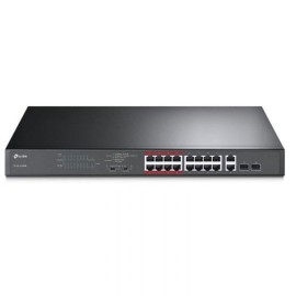 Switch TP-LINK 16 ports PoE+ 10/100 Mbps + 2 ports Gigabit (TL-SL1218MP)