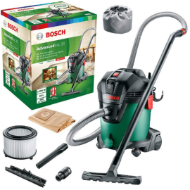 Aspirateur D'atelier BOSCH AdvancedVac 20 Avec Set D'accessoires (06033D1200)