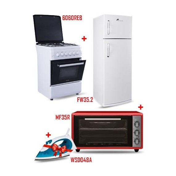 Pack Aroussa Réfrigérateur + Mini Four + Cuisinière + Fer a Repasser Gratuit (Aroussa)