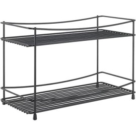 Rack de Stockage à 2 Niveaux METALTEX LAVA 33x16x21 cm - Noir (36.08.62)