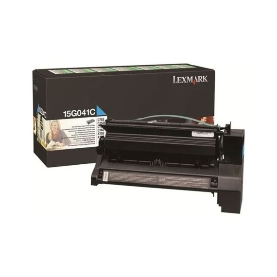 Toner Original LEXMARK C752, C760, C762 Cyan (6K) - 15G041C