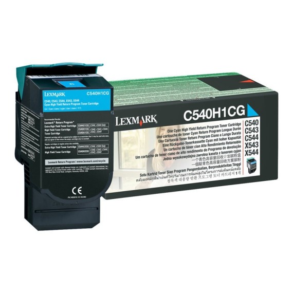 Cartouche Toner Original LEXMARK C54x, X54x Cyan (2K)