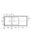 Évier Firenze 2 Bac FOCUS FH 1162 - Inox prix tunisie