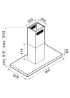 Hotte Centrale FOCUS SOFT 9040 90Cm Tactile - Inox