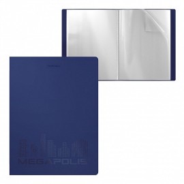 Protège-Documents ErichKrause® MEGAPOLIS - 40 pochettes - A4 - Bleu