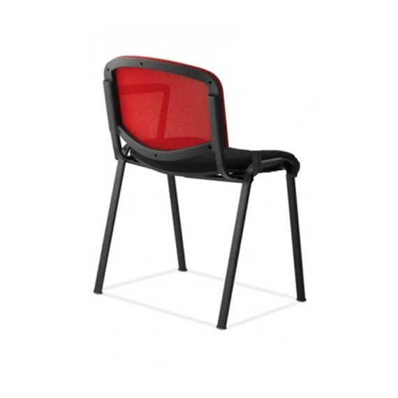 Chaise Visiteur Iso Net Copertina Noir et Rouge