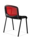 Chaise Visiteur Iso Net Copertina Noir et Rouge