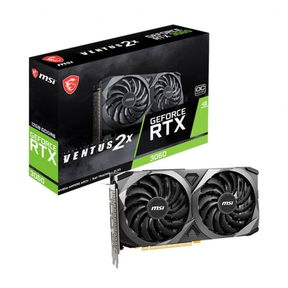 Carte  Graphique MSI GEFORCE RTX 3060 VENTUS 2X OC / 12G GDDR6X (912-V397-214)