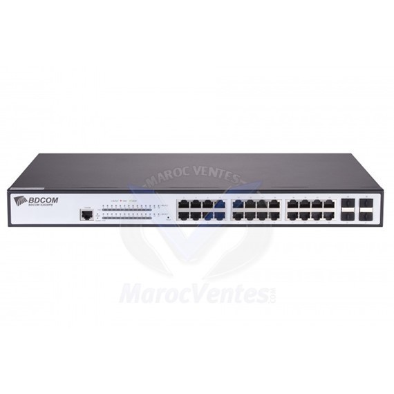 Switch 24 ports Gigabit PoE 4 ports Gigabit SFP L2 (S2528-PB)