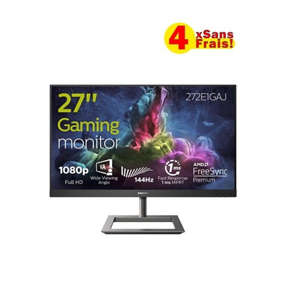 Ecran GAMING PHILIPS 272E1GAJ 27" DALLE VA FULL HD / 144 HZ (272E1GAJ)