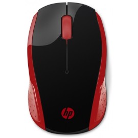 Souris Optique HP Sans Fil 200 / Rouge (7KX10AA)