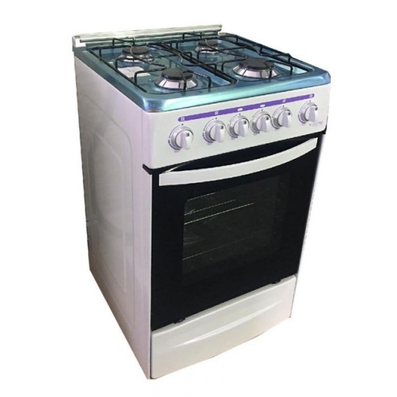 Cuisinière AUXSTAR 50 CM 4 Feux Blanc (AUX50B)