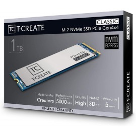 Disque Dur Interne  SSD T-CREATE Classic NVME M.2 / 1 TO (TM8FPH001T0C611)