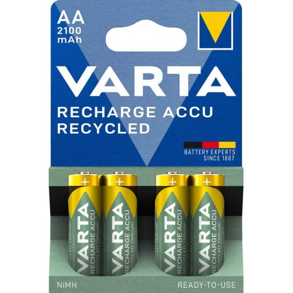 Pile VARTA rechargeable Recycled LR6 BP4 2100mAh