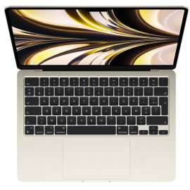 Apple MacBook Air 13.6" M2 (2022) - 8Go/256 Go Lumière stellaire (MLY33FN/A)