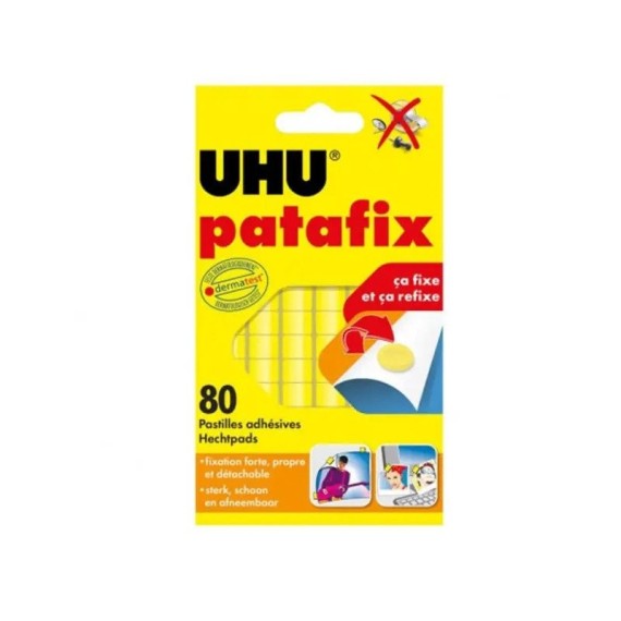 Pastilles Adhésives UHU Patafix 80g  Jaune